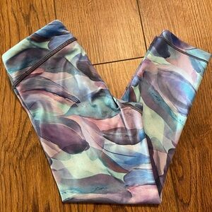 Athleta Girl Purple/Blue Wave Chit Chat Capri Leggings